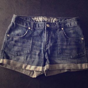 Cuffed Jean shorts